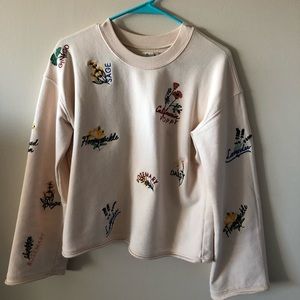 Madewell Botanical Embroidered Sweatshirt
